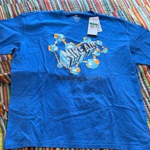 Nike atom  Blue 'Airvolution' Graphic Tee size extra large loose fit new tags
